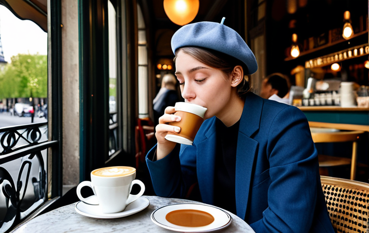 **
"A young French student, fully clothed in a stylish, modest outfit with a beret, sitting at a café in Paris, sipping a café au lait, with the Eiffel Tower visible in the background, safe for work, appropriate content, perfect anatomy, natural proportions, professional photography, family-friendly, high quality."
**
