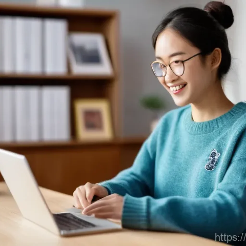 중국어 공부 루틴 만들기 - **Prompt: Engaging with Digital Learning Tools**
    "A bright, clean image of a young adult (appear...