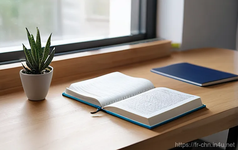 HSK 학습을 위한 집중력 강화 비법 - **A Serene and Organized Study Sanctuary bathed in Natural Light**
    A bright, clean, and minimali...